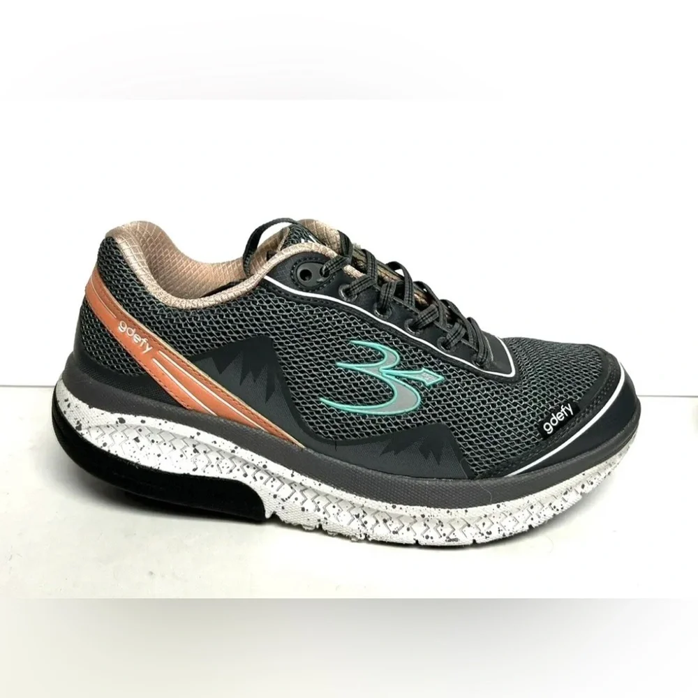 Gravity Defyer Womens Mighty Walk Sneaker Gray 9.5 M
